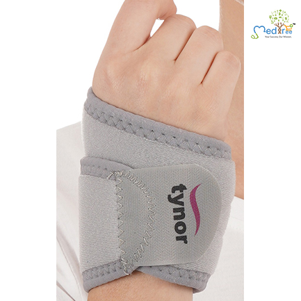 TYNOR Wrist Brace with Thumb, Grey, Universal Size, 1 Unit