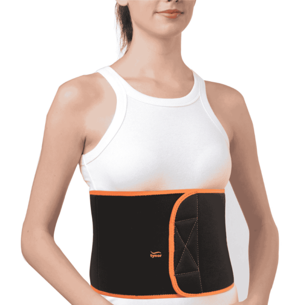 TYNOR Abs Support (Neo), Black & Orange, Universal, 1 Unit